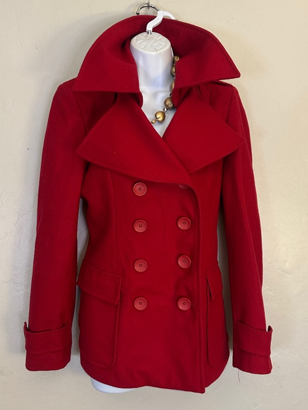 New York & Company Peacoat Small Gently worn Double breasted 63% wool/23% poly